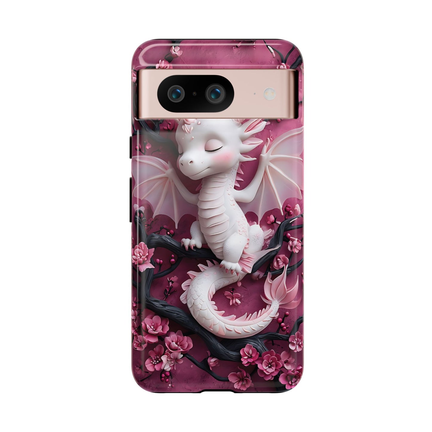 Whimsical 3D Relief Artwork Of A Cute Dragon phone case design