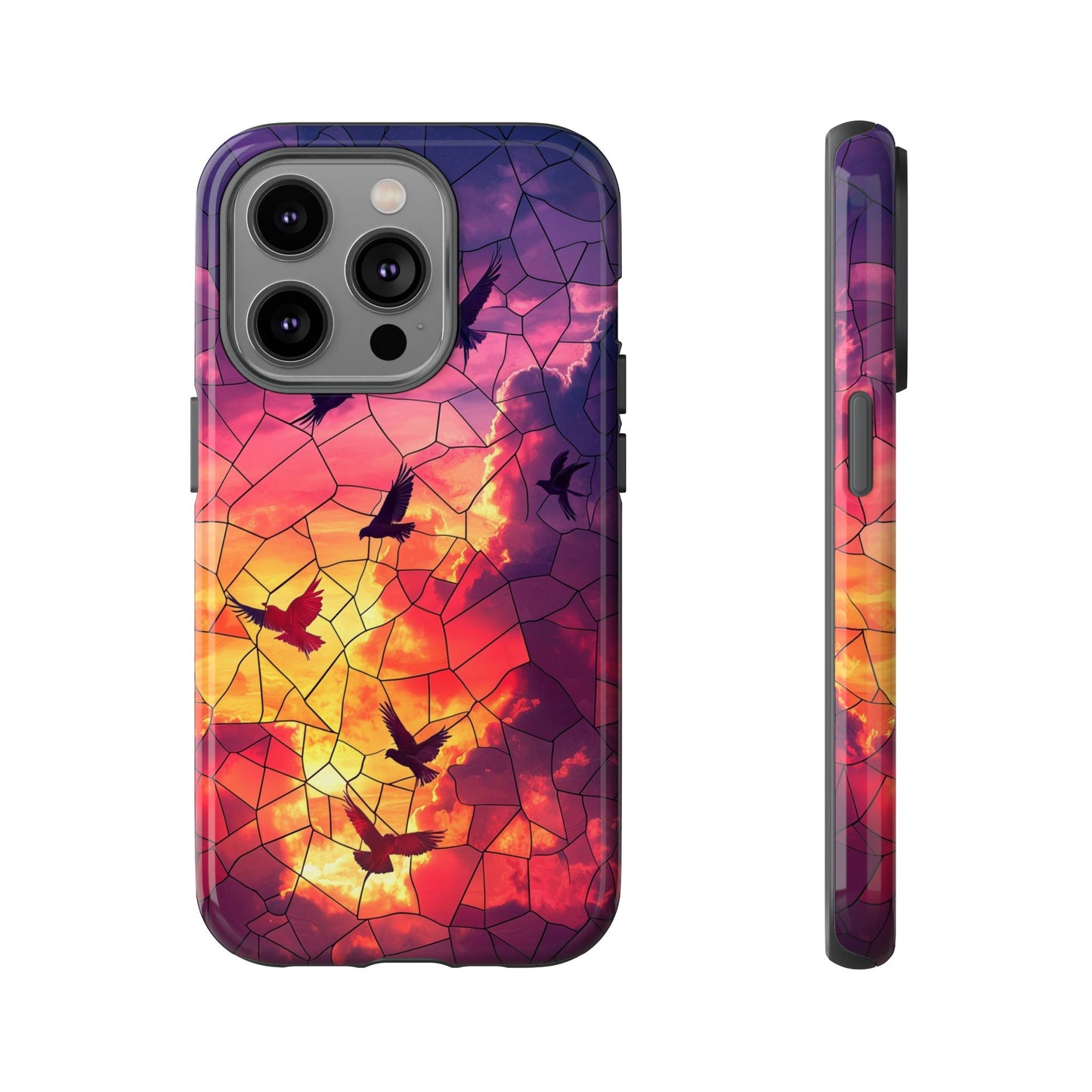 Chorus of Flight – Mosaic Birds Phone Case for iPhone, Samsung & Pixel