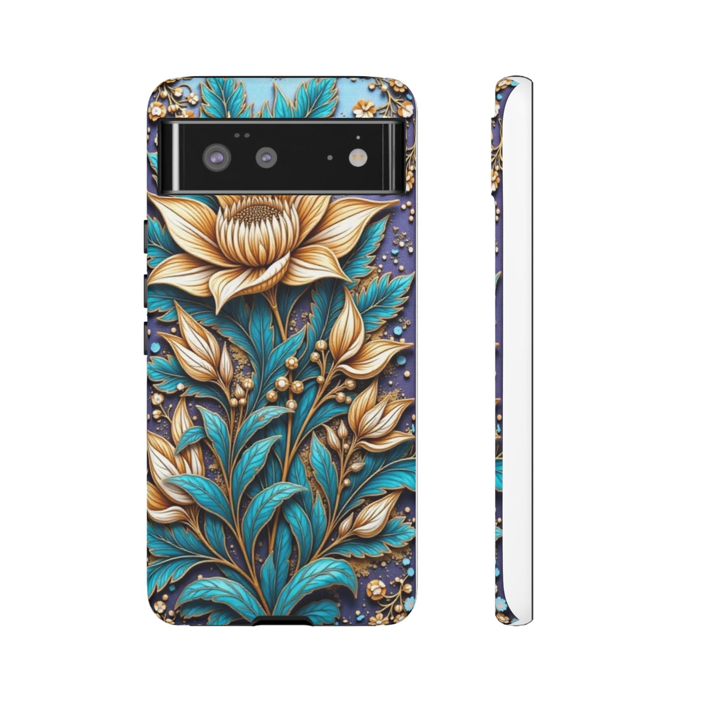 Golden Chrysanthemum: Floral Stained Glass Masterpiece