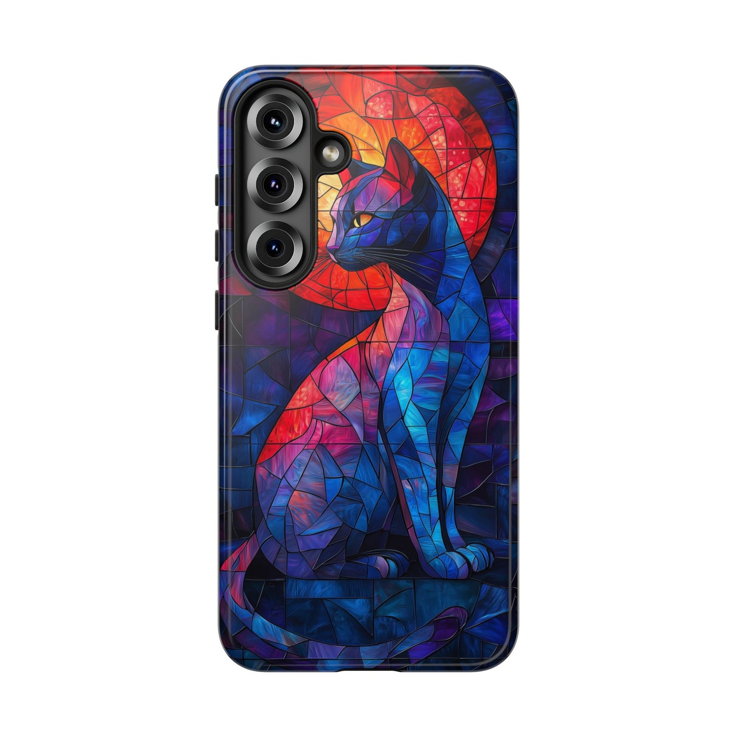 Mystic Paws – Stained Glass Cat Phone Case for iPhone, Samsung & Pixel