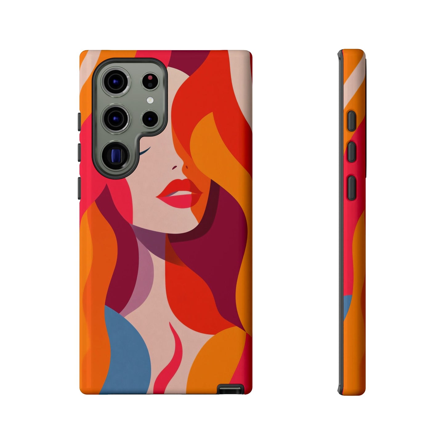 Flame Muse – Abstract Goddess Phone Case for iPhone, Samsung & Pixel