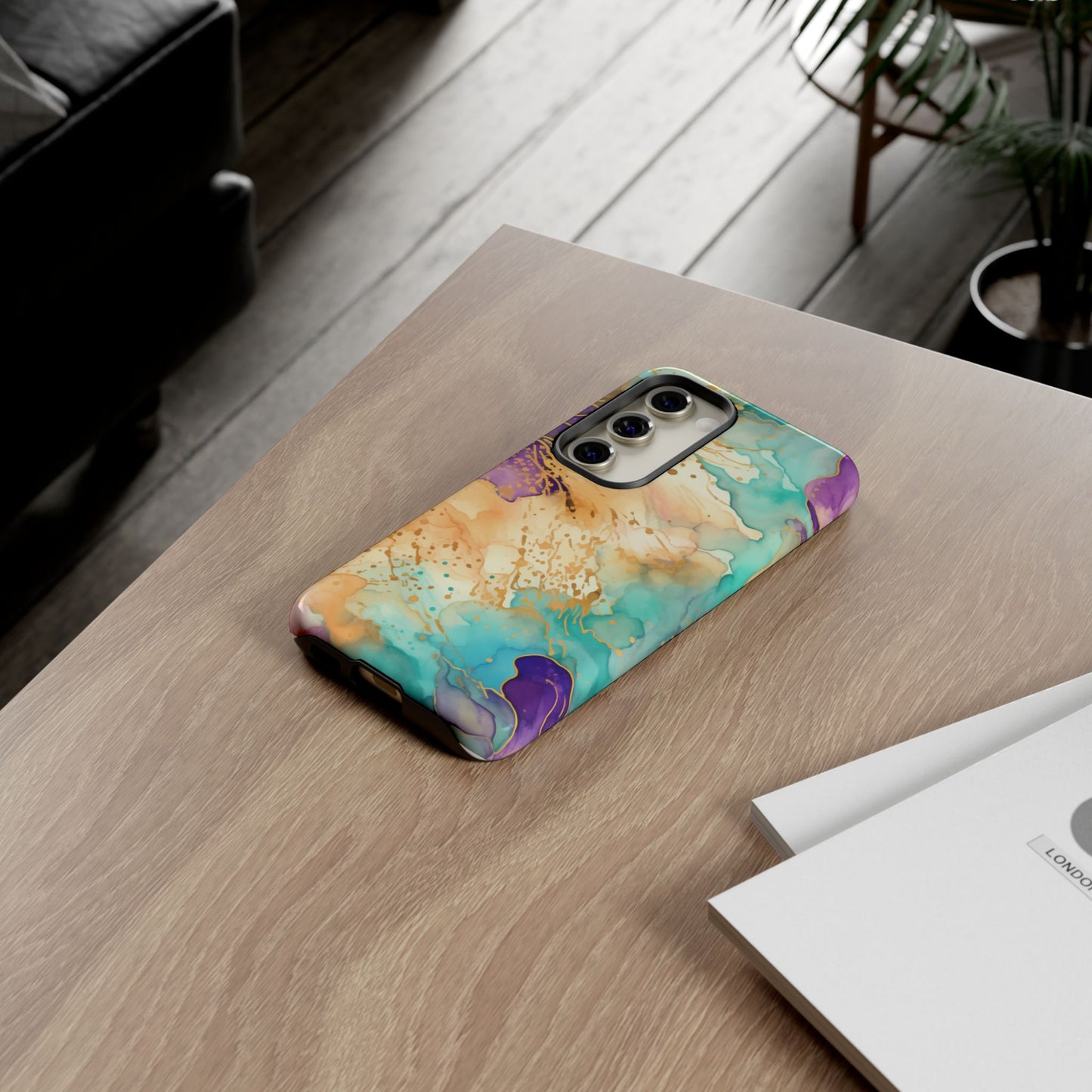 Golden Aura Abstract Watercolor Mobile Case