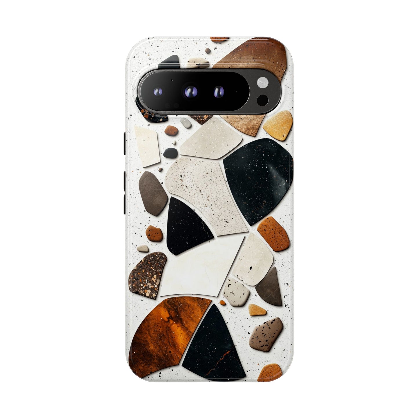 Earthy Terrazzo Abstract Phone Case β Natural & Bold for iPhone, google Pixel & Samsung