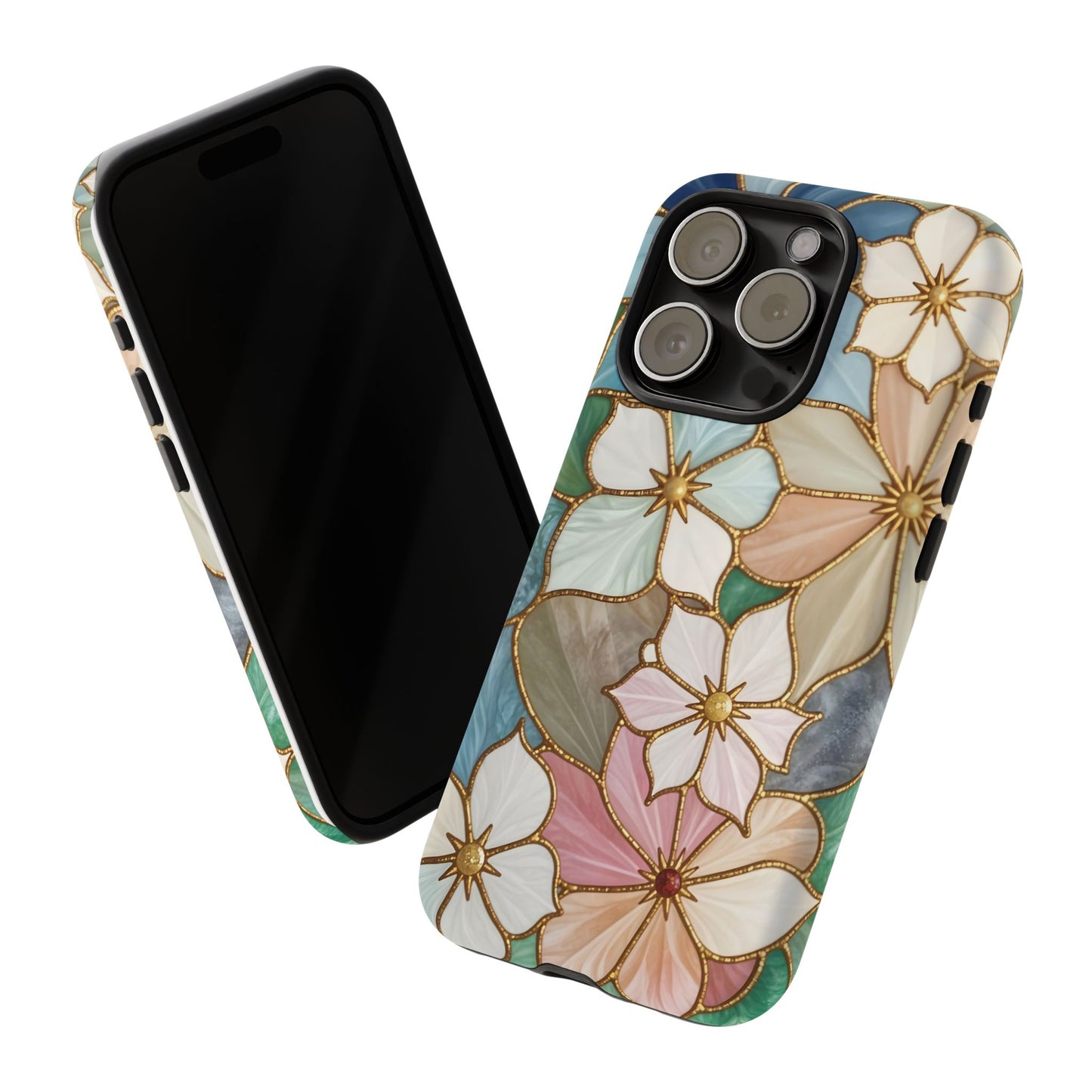 Floral Symphony: Stained Glass Elegance