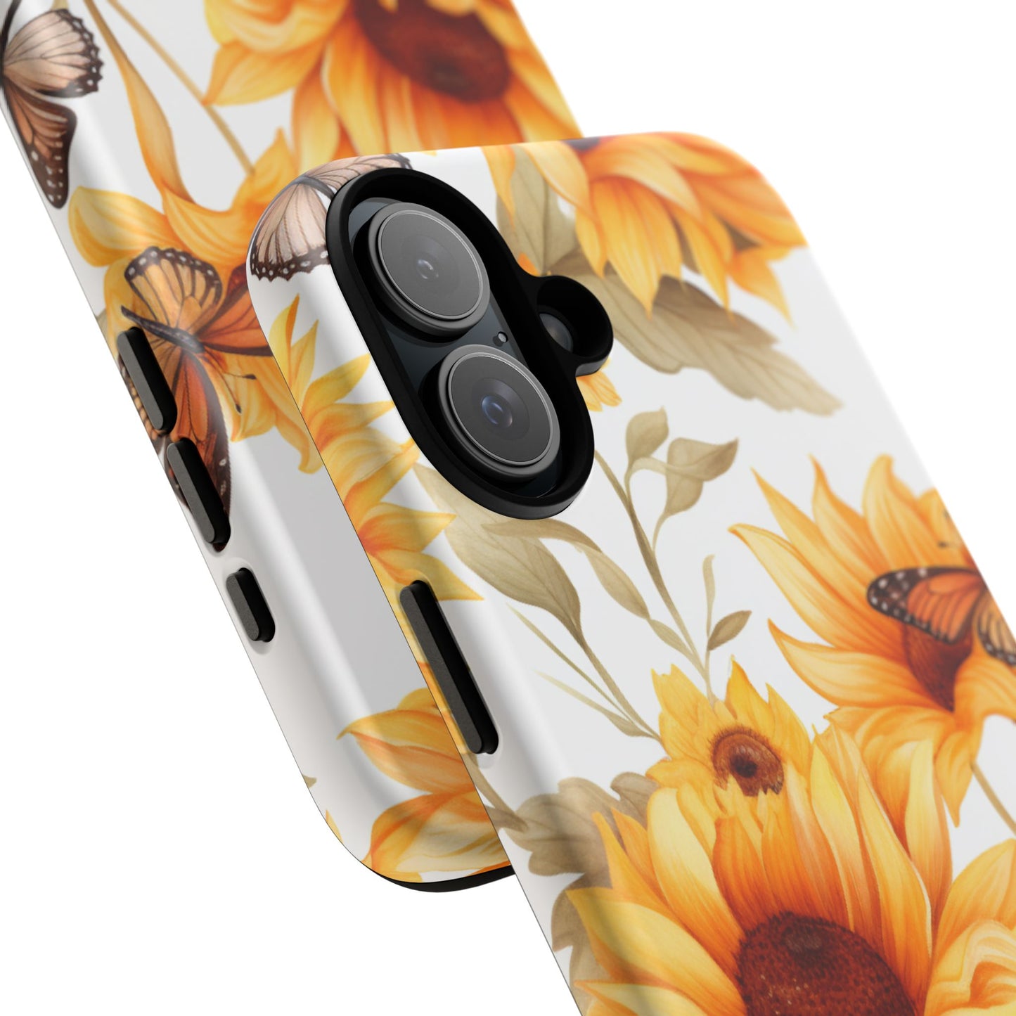Sunflower & Butterfly Aesthetic Mobile Case – Bright & Nature-Inspired