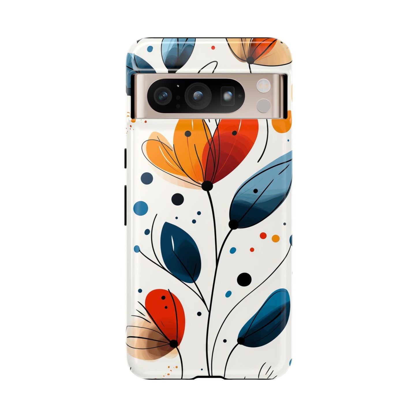 Floral Phone Case for iPhone, Samsung & Pixel | Abstract Colorful Flower Design | Vibrant Botanical Protective Cover
