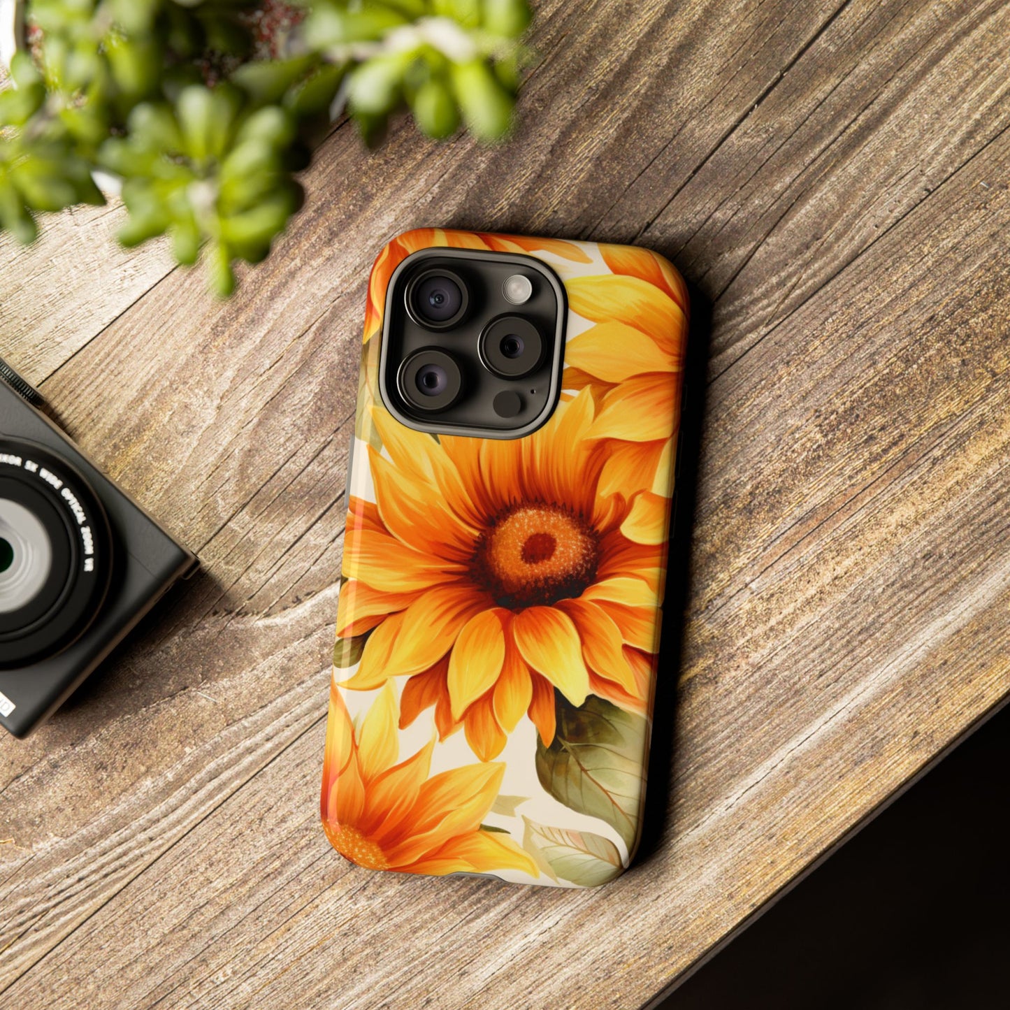 Golden Sunflower Glow Mobile Case – Radiant & Elegant