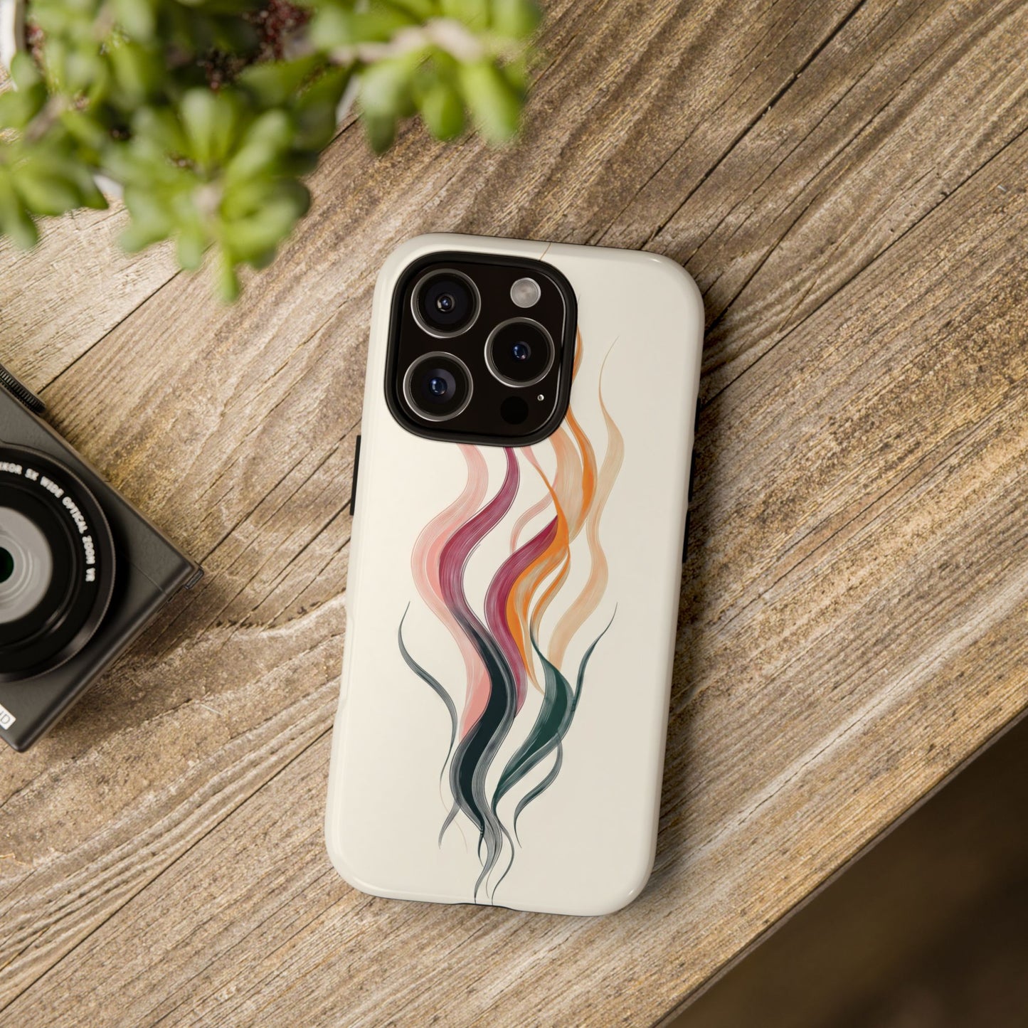 Whispering Waves – Elegant Line Art Abstract Phone Case for iPhone, Samsung & Pixel