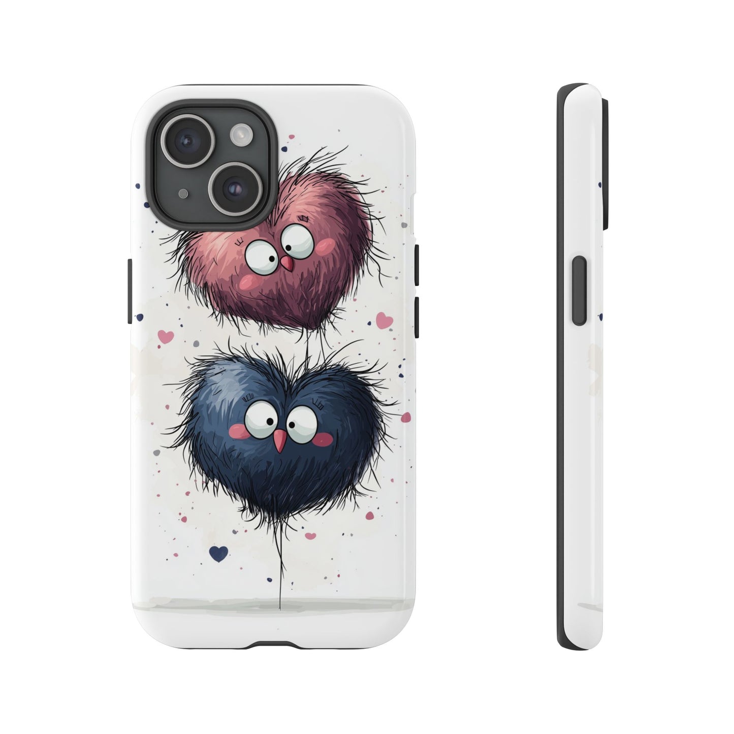 Fluffy Love Duo - Cute Anime Phone Case for iPhone, Samsung, Google Pixel