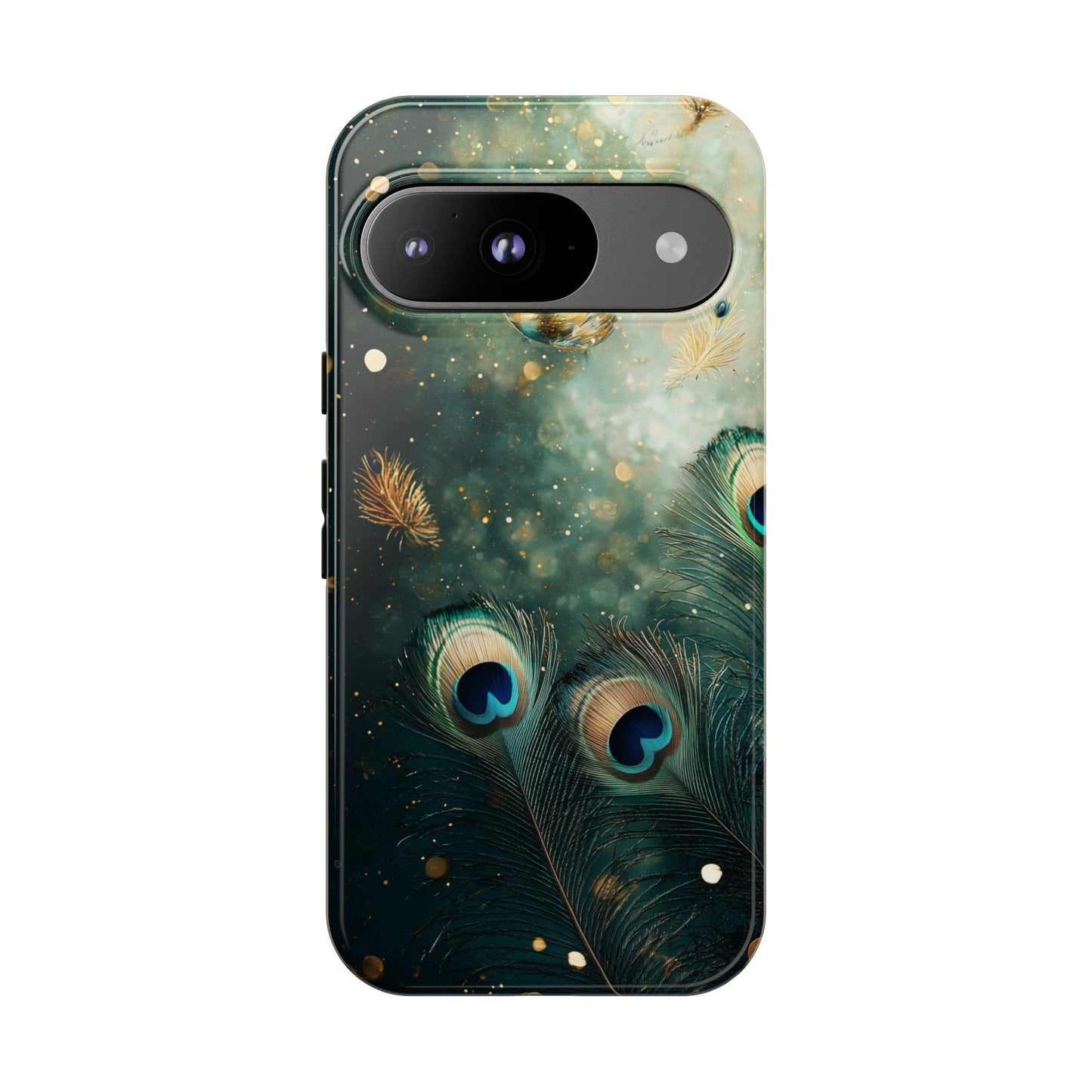 Iridescent Peacock Feather Luxe Phone Case for iPhone, Samsung & Google Pixel