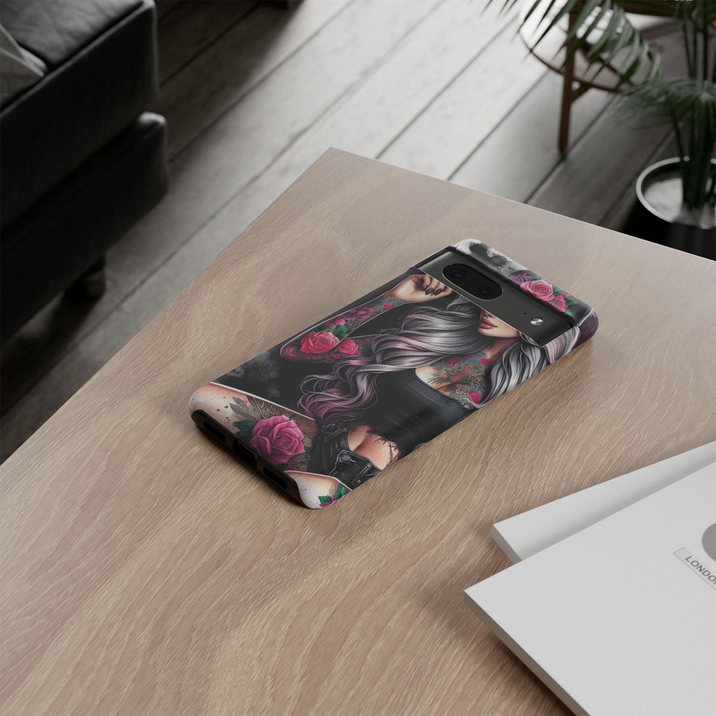 Ink & Roses – Edgy Floral Rebel Mobile Cover