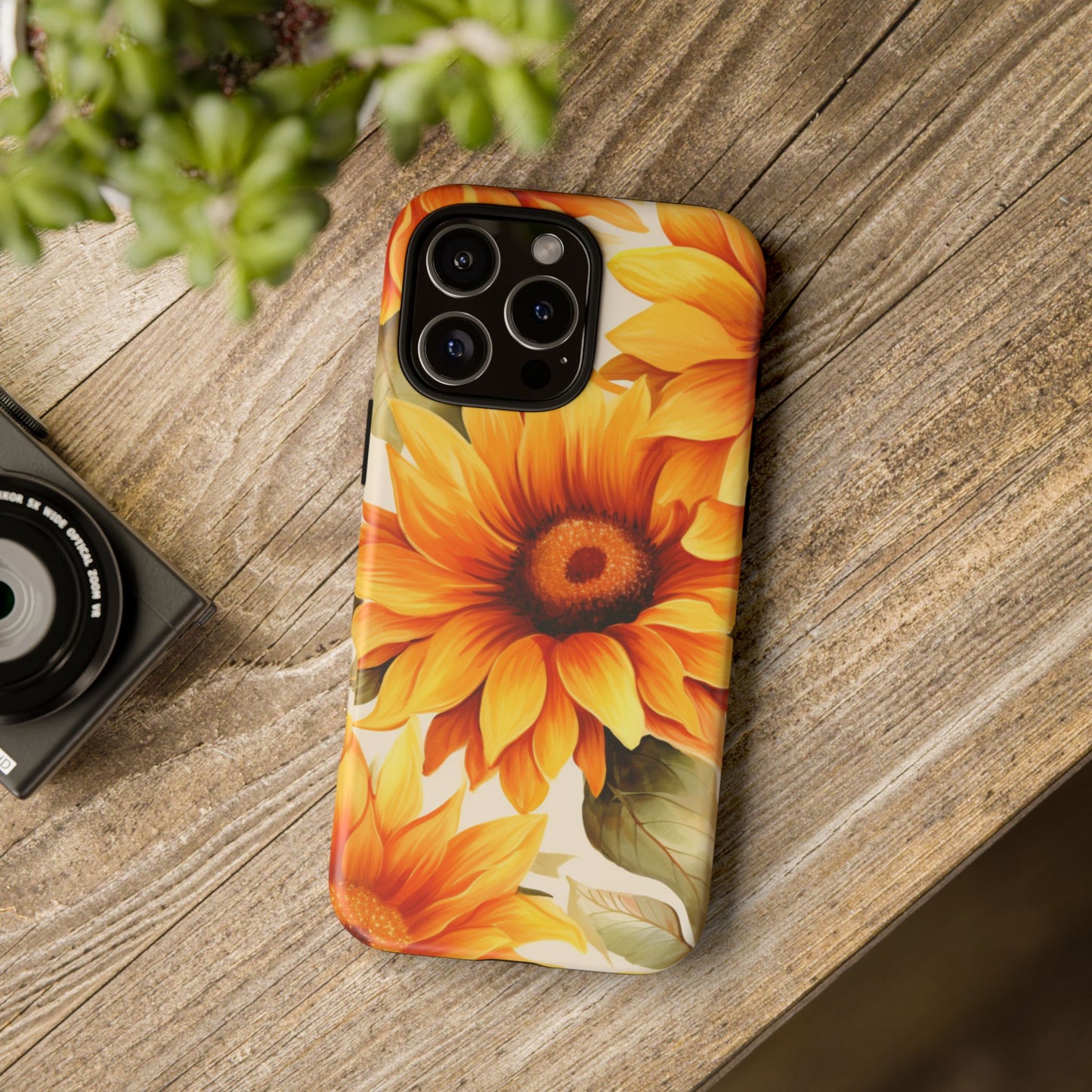 Golden Sunflower Glow Mobile Case – Radiant & Elegant