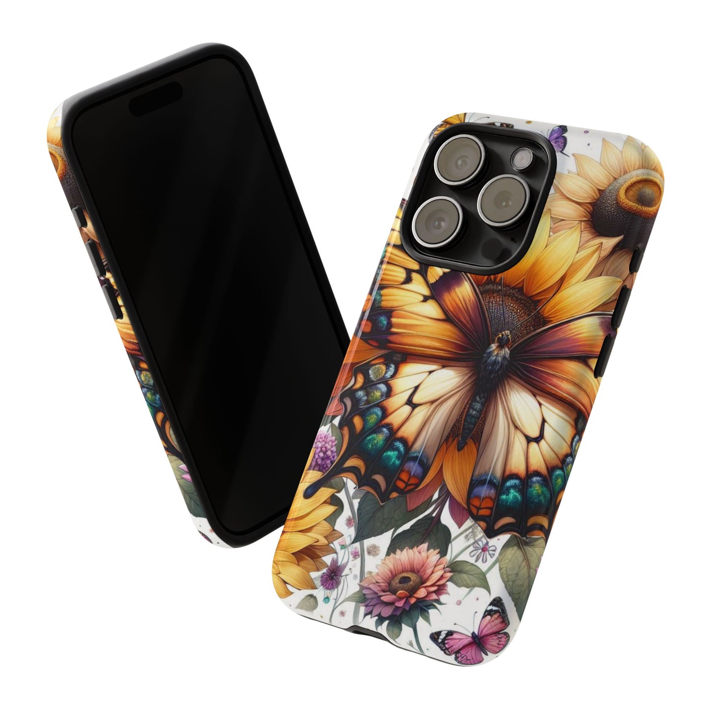 Golden Wings – Sunflower & Butterfly Wonderland Mobile Cover