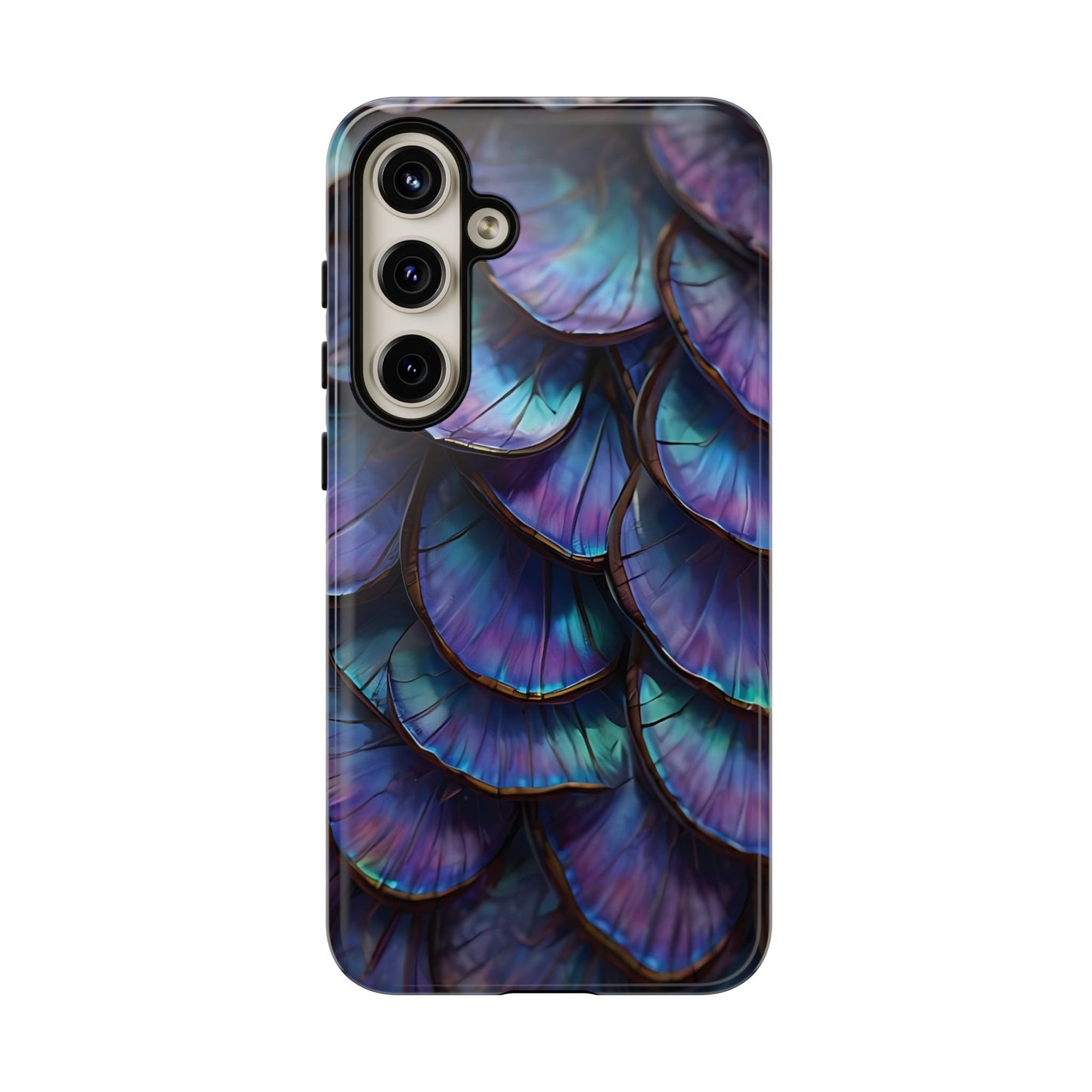 Abstract Macro Shot of Iridescent Butterfly Fish Scales Phone Case Design