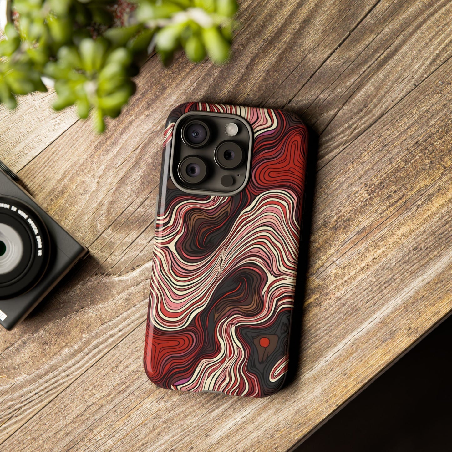 Abstract wavy illusion with swirling lines | Pattern Design