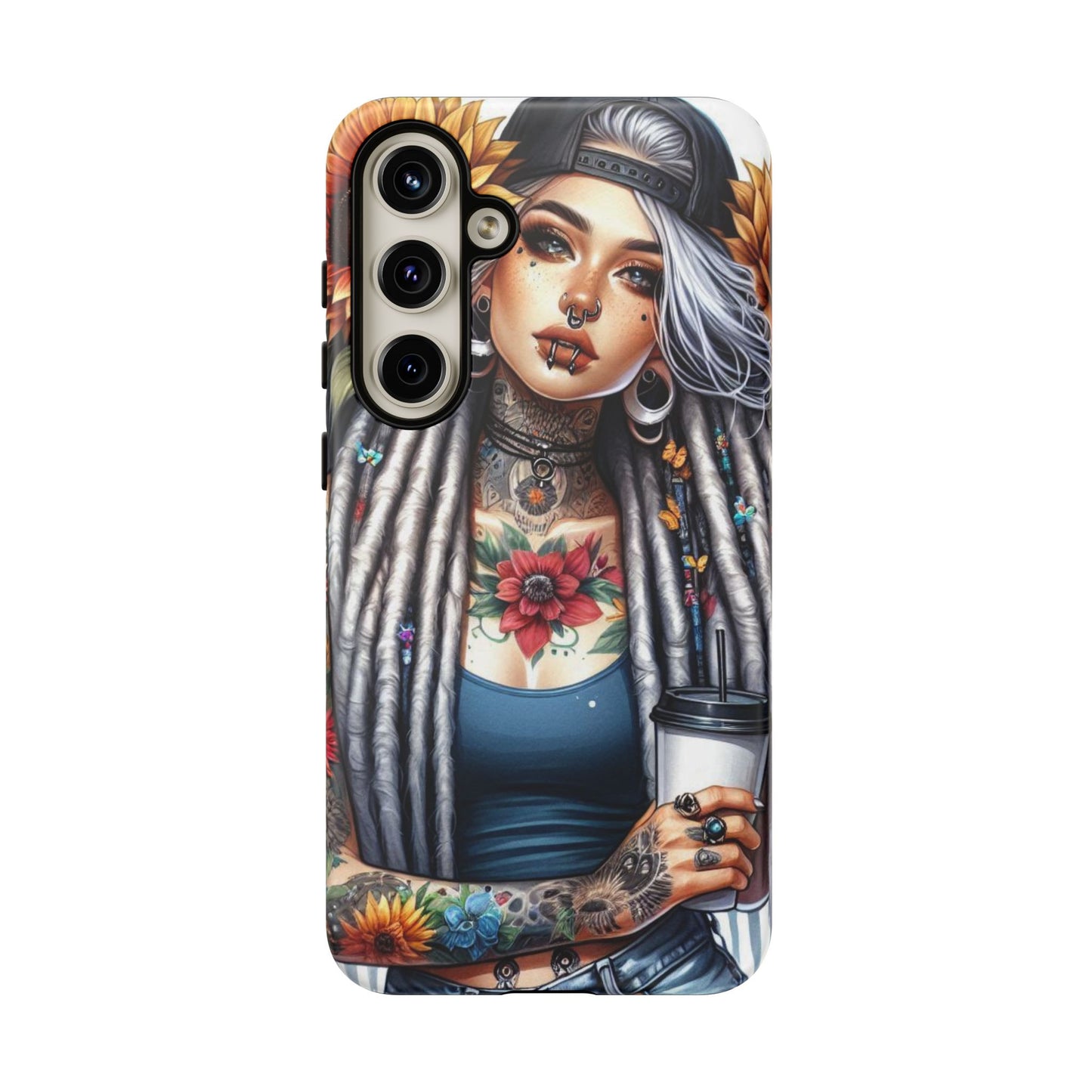 Sunflower Queen – Boho Rebel Tattoo Mobile Cover