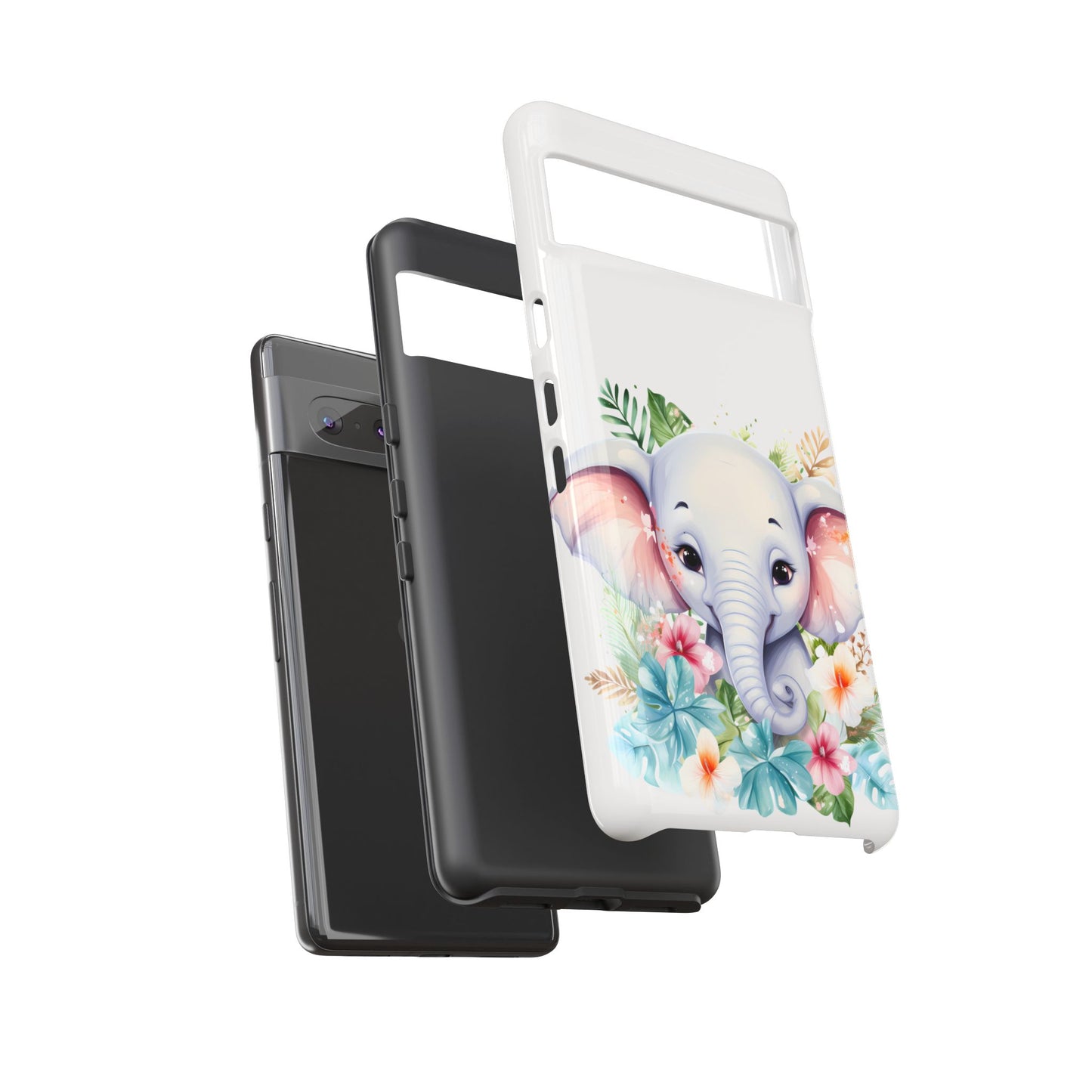 Adorable Baby Elephant Mobile Cover – Floral Fantasy Art