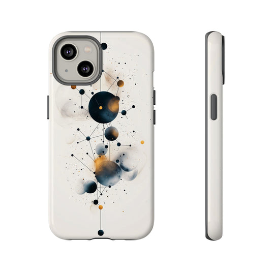 Cosmic Connect – Orbital Geometry Abstract Phone Case for iPhone, Google Pixel, Samsung