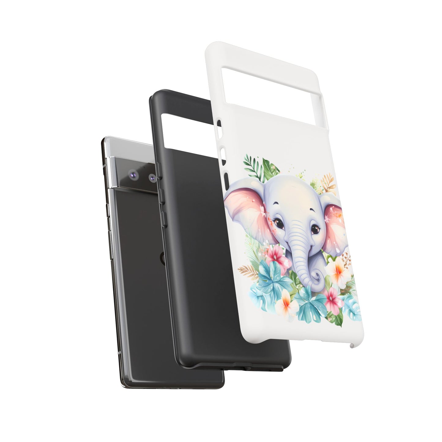 Adorable Baby Elephant Mobile Cover – Floral Fantasy Art