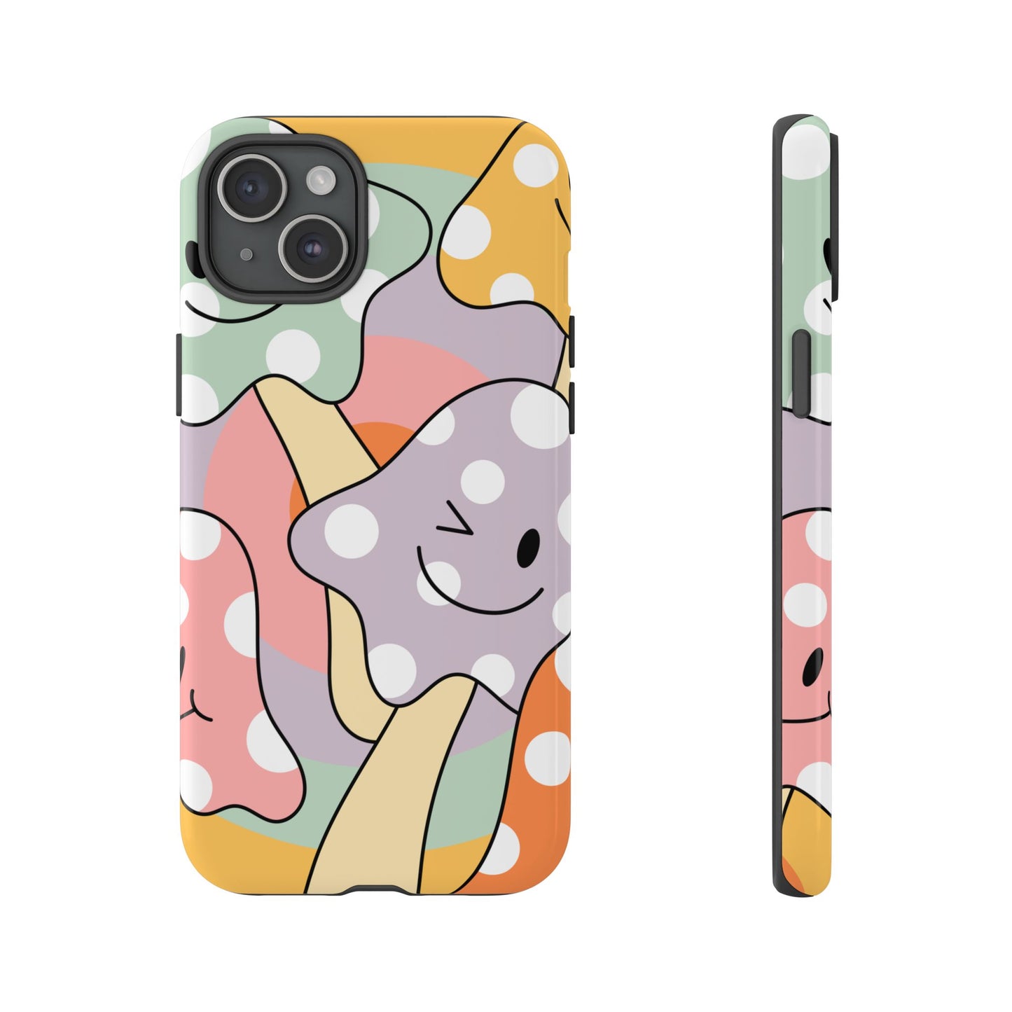 Retro Smiley Mushroom Phone Case β Cute 70s Aesthetic for iPhone, Samsung & Google Pixel