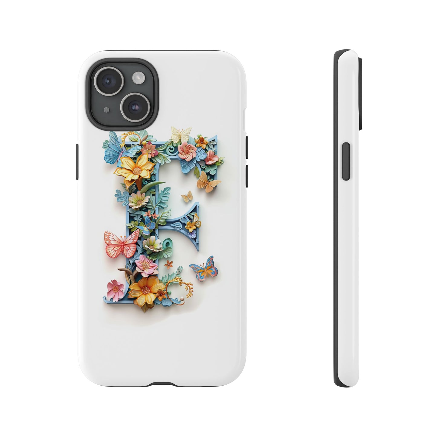 Floral Letter F Phone Case β Personalized Aesthetic Cover for iPhone, Samsung & Google Pixel