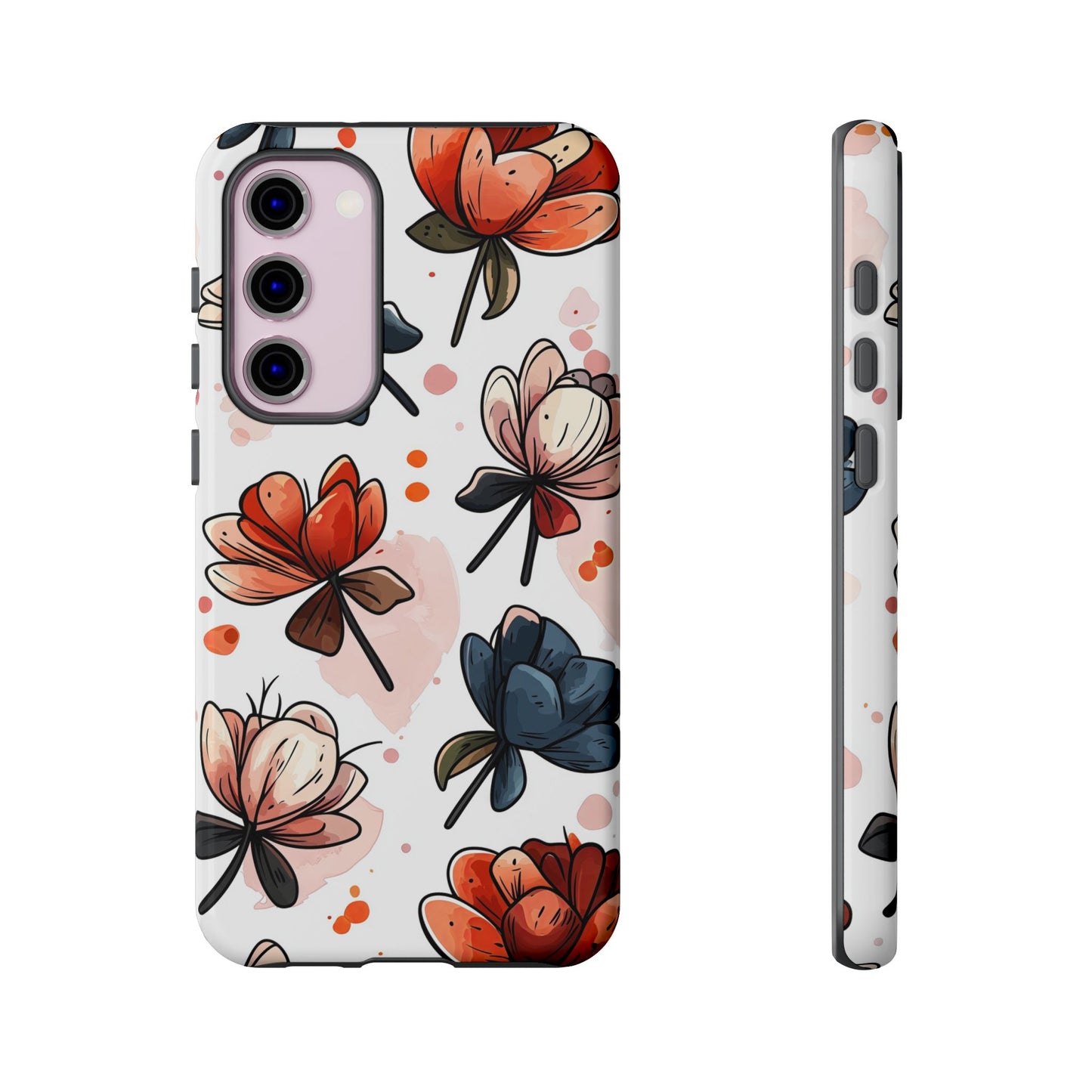 Bold Bloom Watercolor Floral Phone Case for iPhone, Samsung & Google Pixel | Artistic Flower Pattern