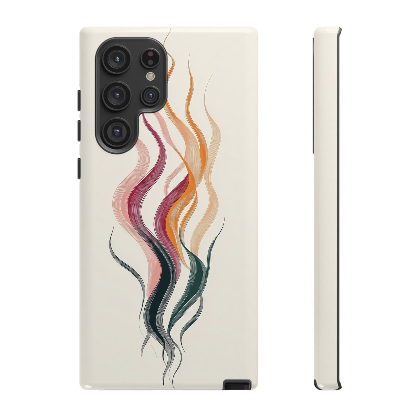 Whispering Waves – Elegant Line Art Abstract Phone Case for iPhone, Samsung & Pixel