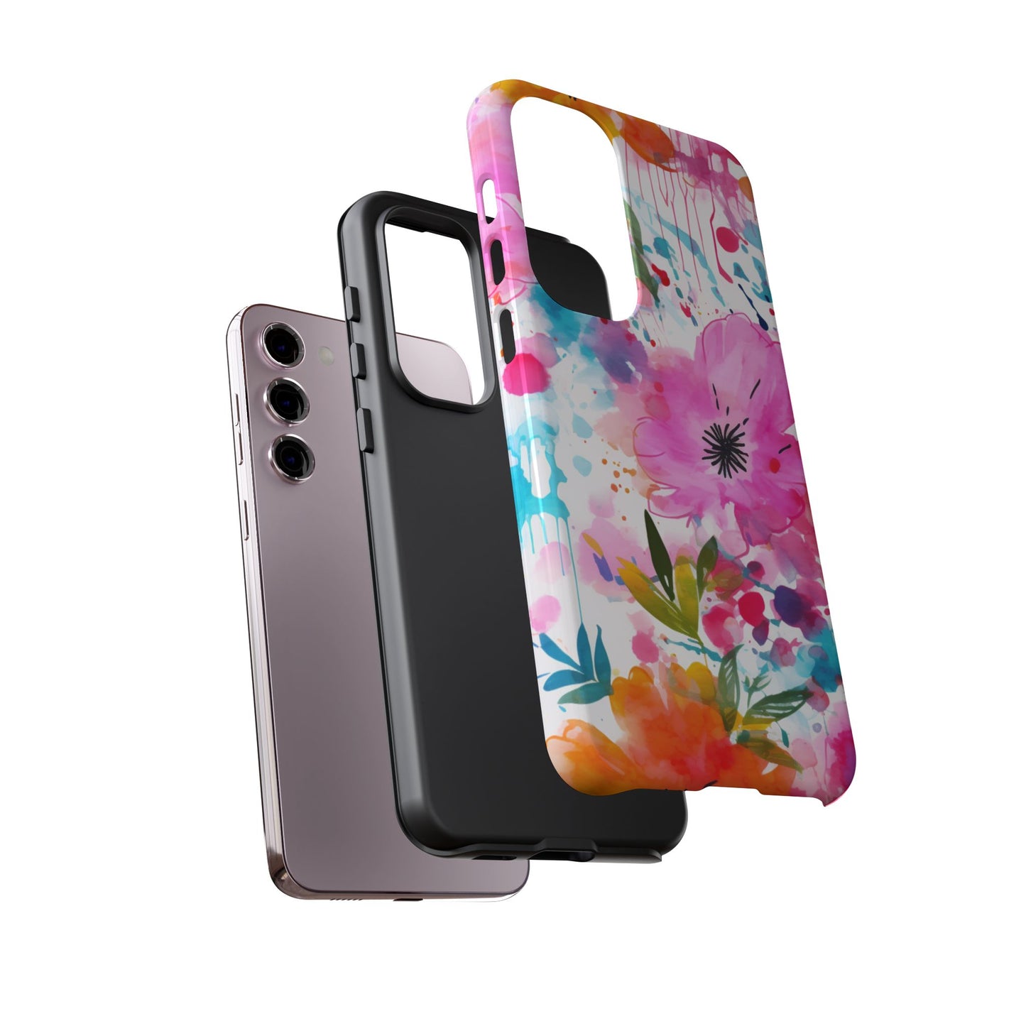 Vibrant Watercolor Floral Phone Case – Artistic & Colorful Design