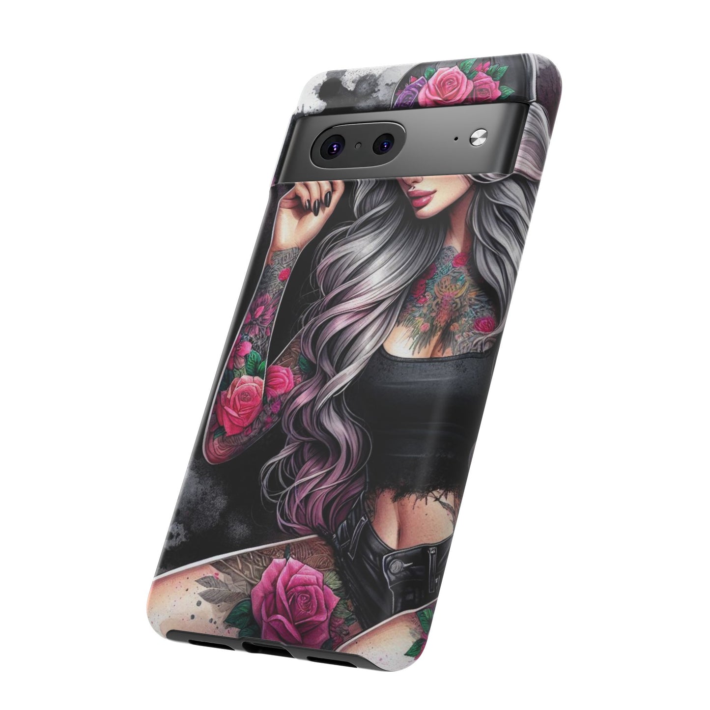 Ink & Roses – Edgy Floral Rebel Mobile Cover