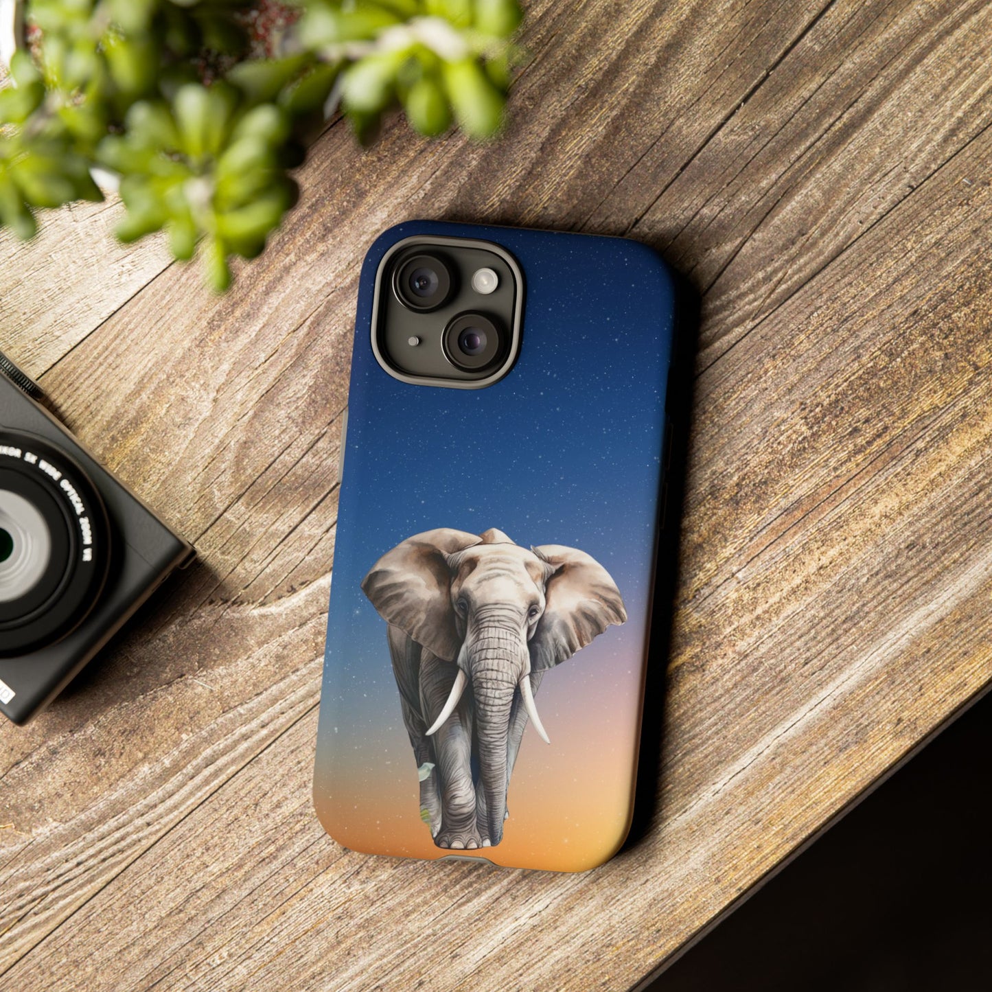 Celestial Elephant Mobile Cover – Dreamy Night Sky Aesthetic