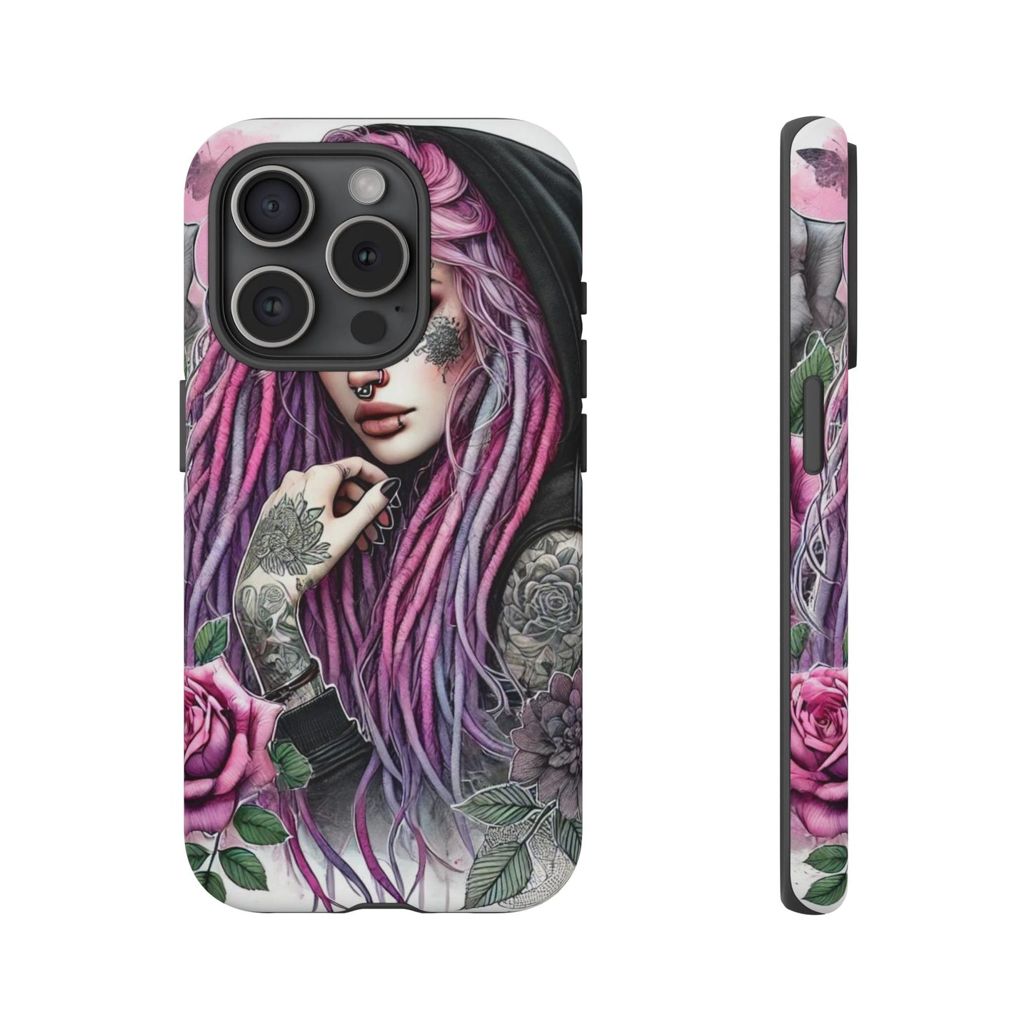 Gothic Rose Tattoo Art Mobile Case