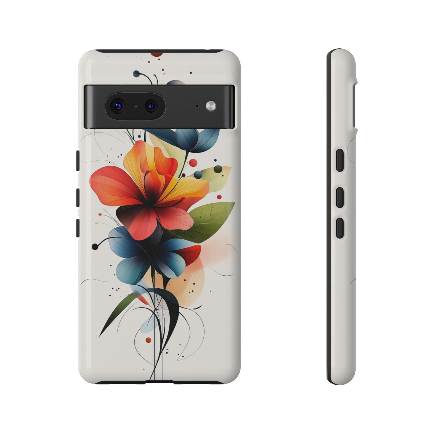 Vibrant Bloom – Modern Floral Art Phone Case for iPhone, Pixel & Samsung