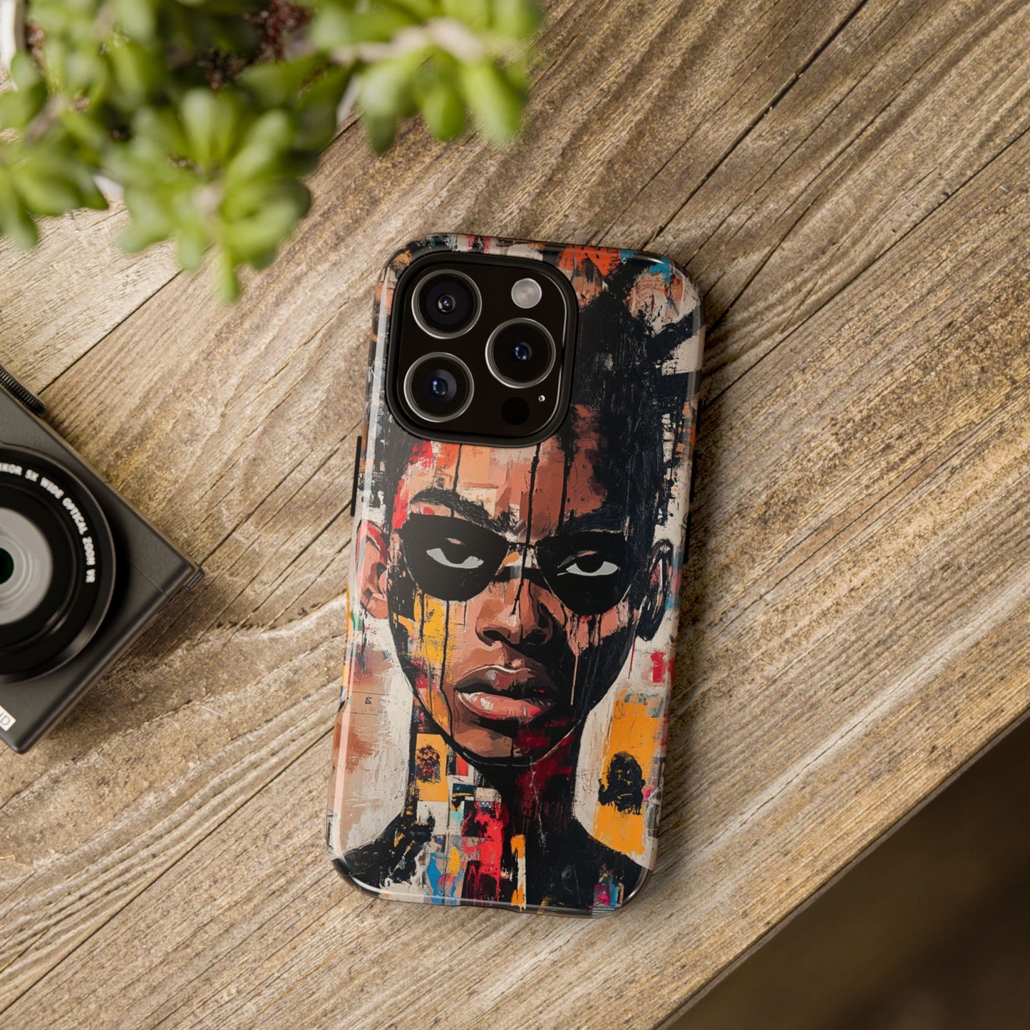 Abstract Graffiti Phone Case – Basquiat Art Inspired - iPhone, Samsung & Google Pixel Cover - Artistic Painting Case, Art Lover Gift