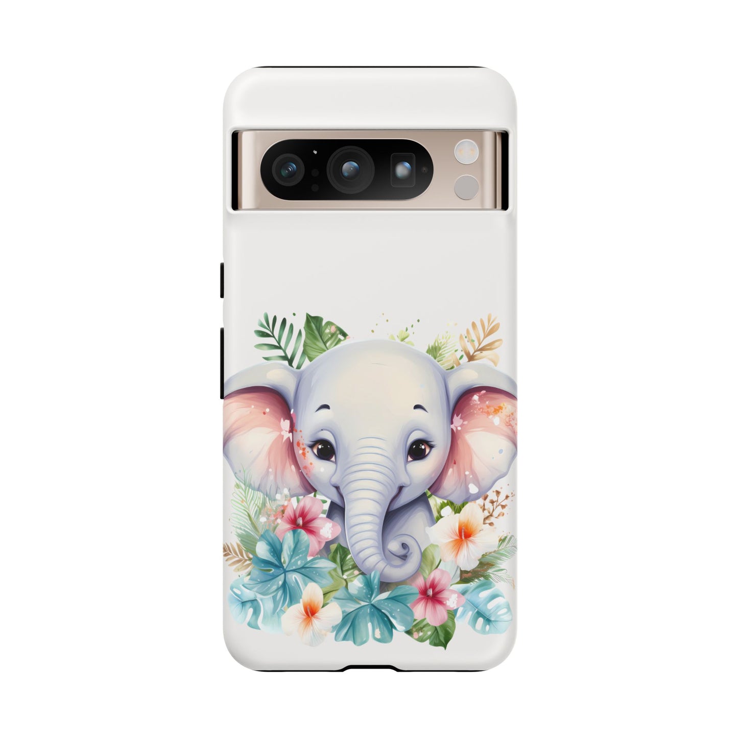 Adorable Baby Elephant Mobile Cover – Floral Fantasy Art