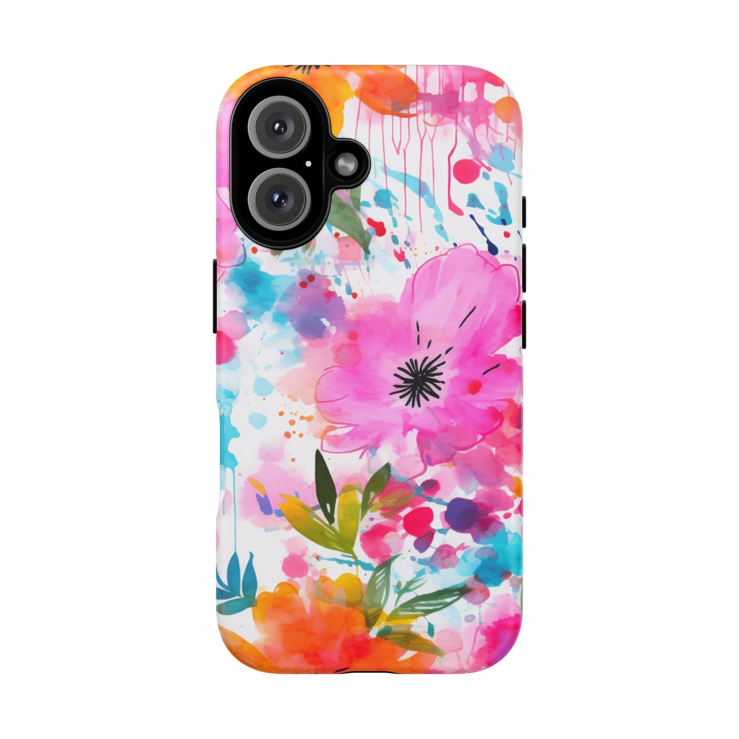 Vibrant Watercolor Floral Phone Case – Artistic & Colorful Design