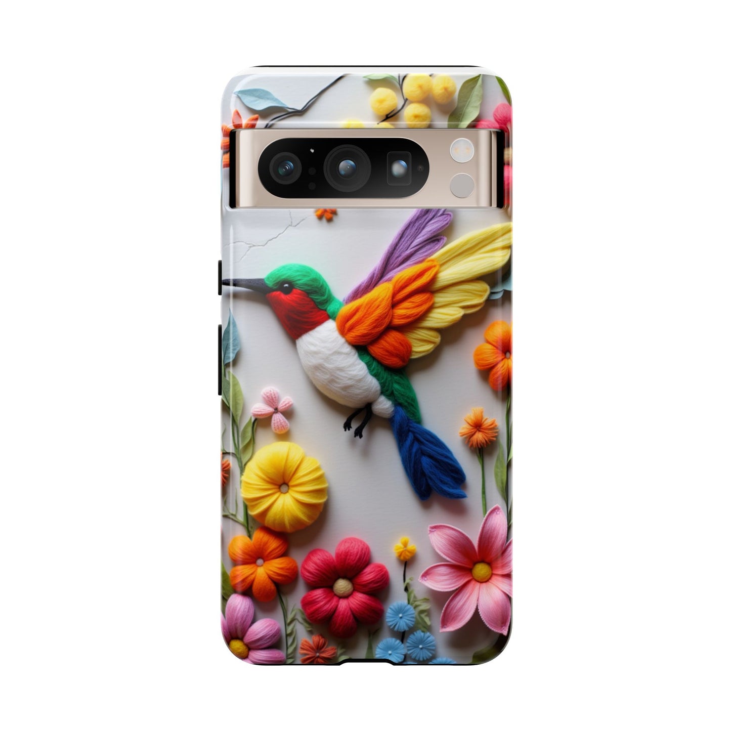Elegant Hummingbird with Floral Mosaic Design | Nature's Artistic Vibes | Pixel 8 pro