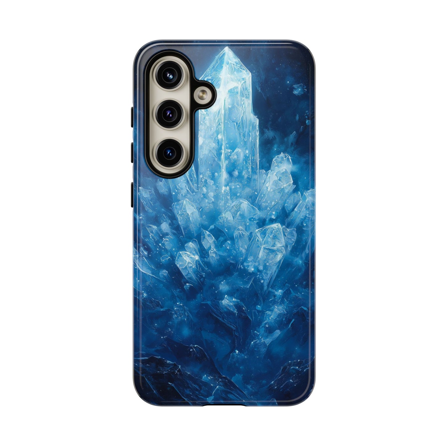 Cosmic Ice Crystal Matching Couple Phone Case – A Dazzling Duo for iPhone, Samsung & Google Pixel