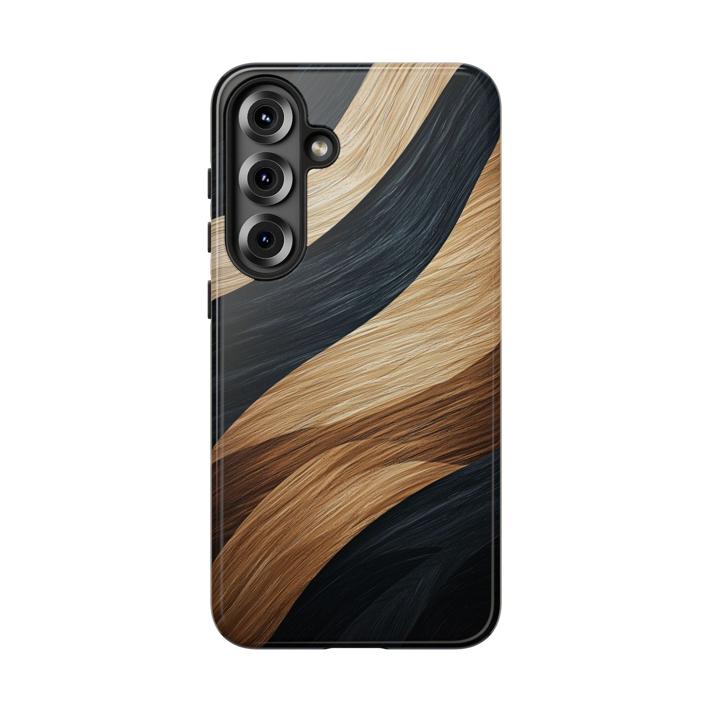 Metallic Black & Gold Zebra Stripes Phone Case for iPhone, Samsung & Google Pixel