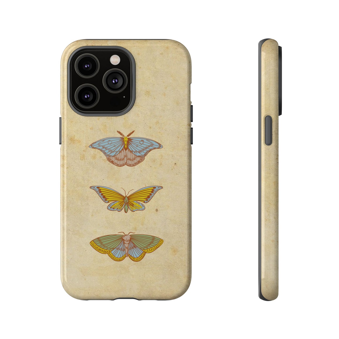 Minimal Vintage Butterfly Phone Case – Aesthetic Beige Background for iPhone, Samsung & Pixel