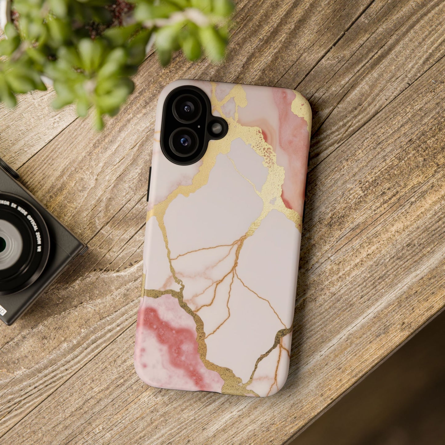 Beautiful Pink Minimal Marble Case Design
