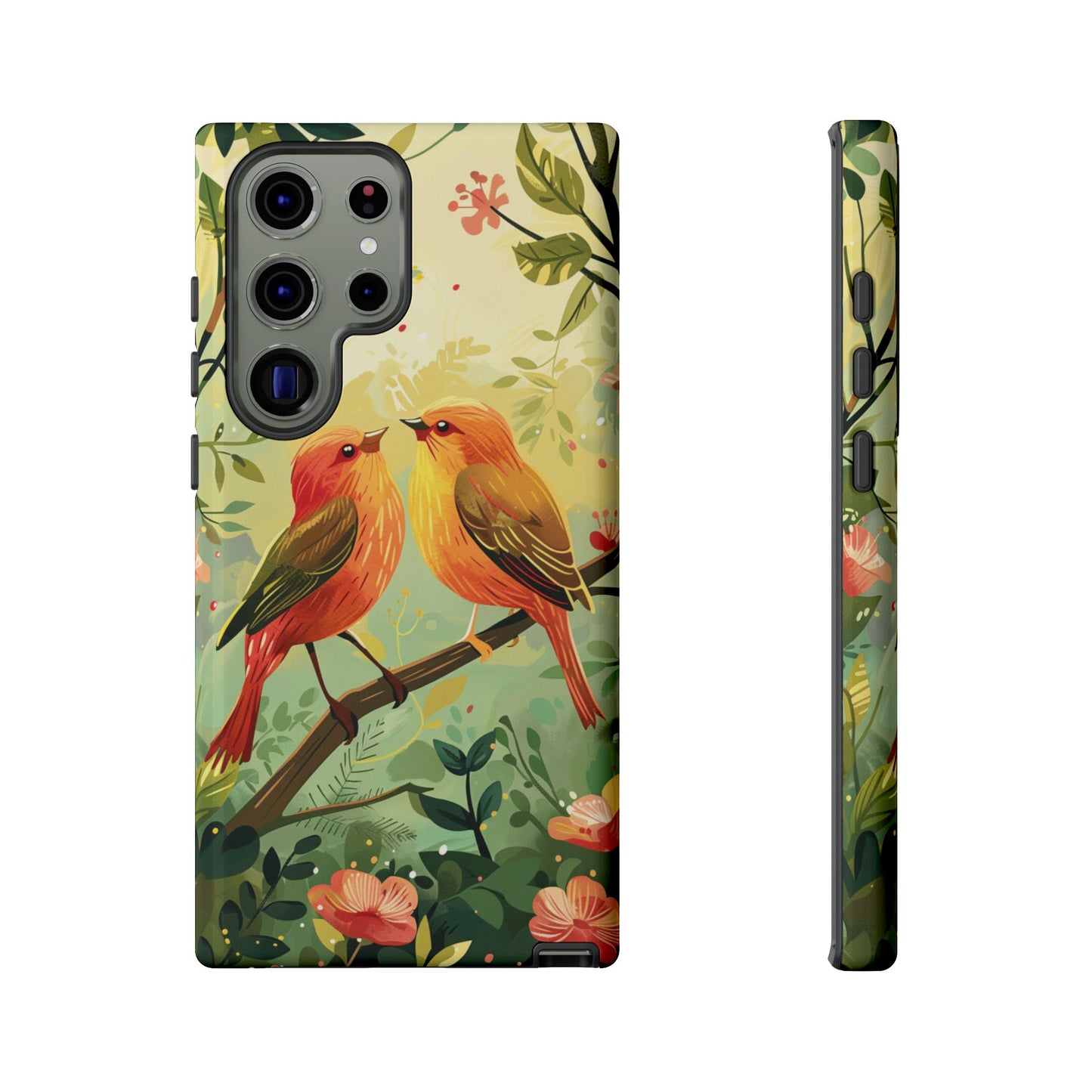 Floral Birds Phone Case β Elegant Nature-Inspired Design for iPhone, Samsung & Google Pixel