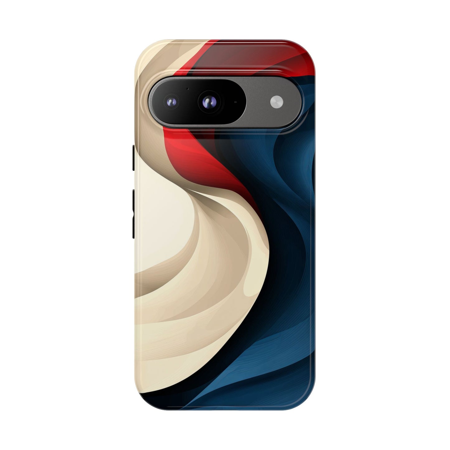 Crimson Current – Flowing Abstract Wave Phone Case for iPhone, Samsung & Pixel