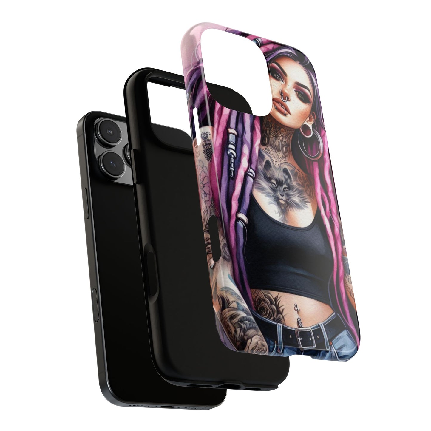 Tattooed Rebel – Gothic Cat Spirit Mobile Cover