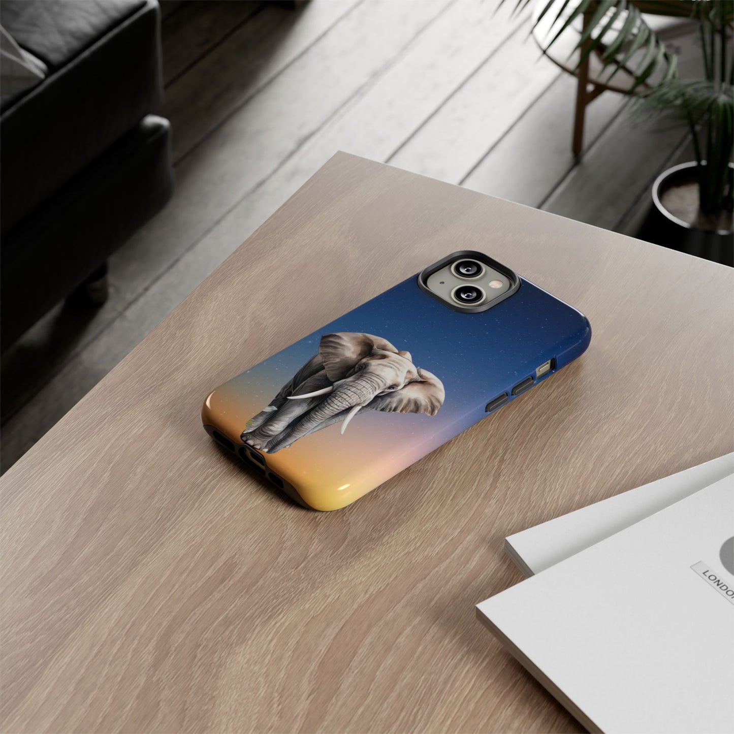 Celestial Elephant Mobile Cover – Dreamy Night Sky Aesthetic