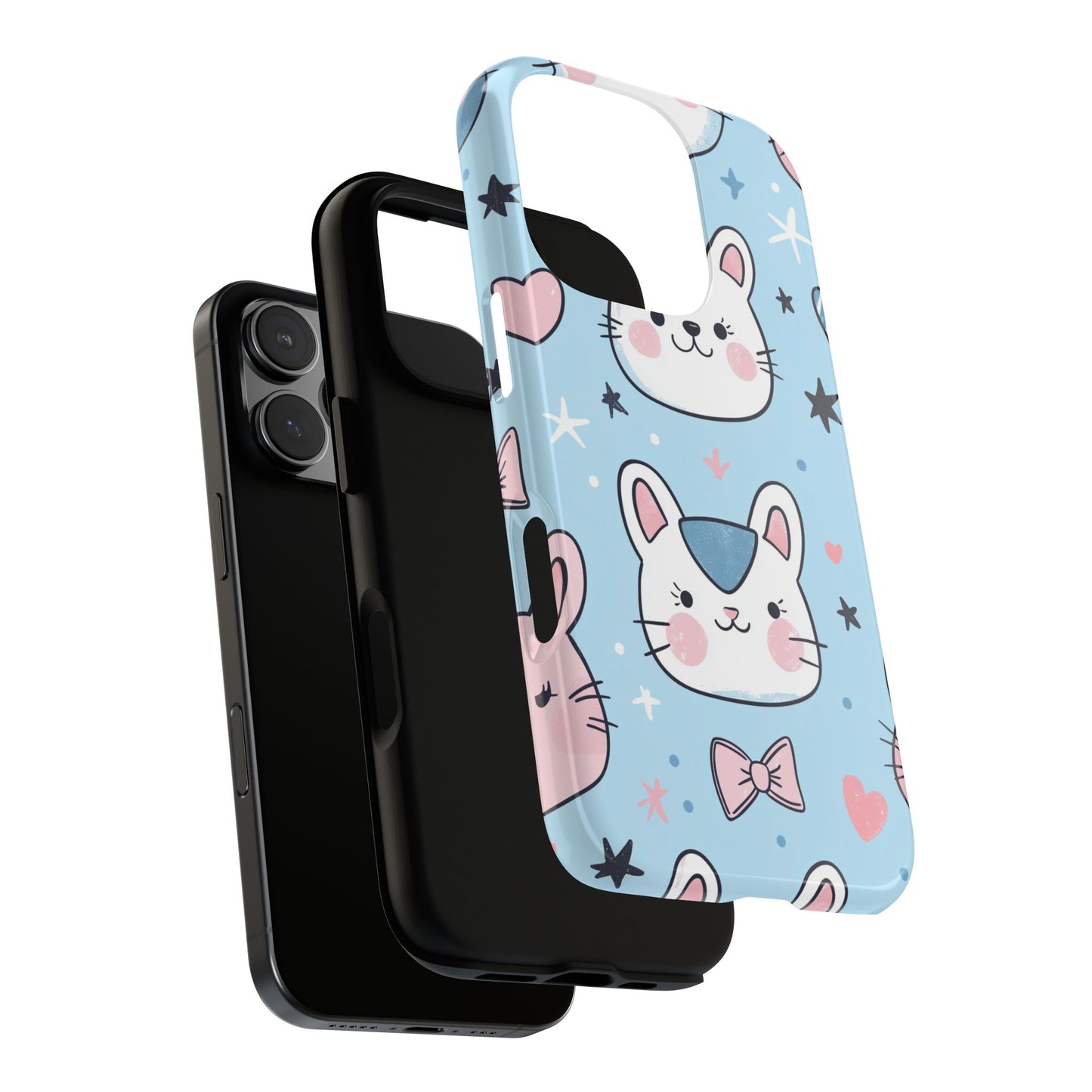 Kawaii Kitty Love Anime Phone Case for iPhone, Samsung, Google Pixel