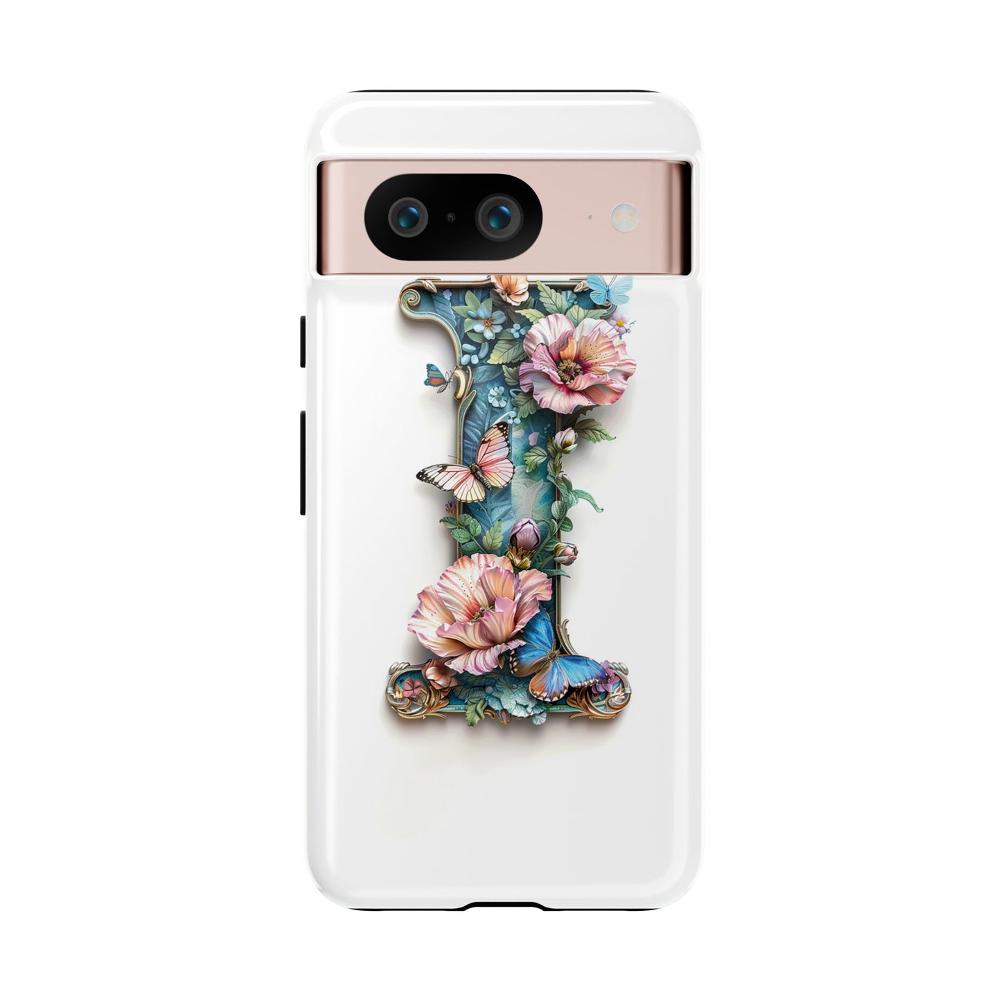 Floral Letter I Phone Case β Personalized Aesthetic Cover for iPhone, Samsung & Google Pixel