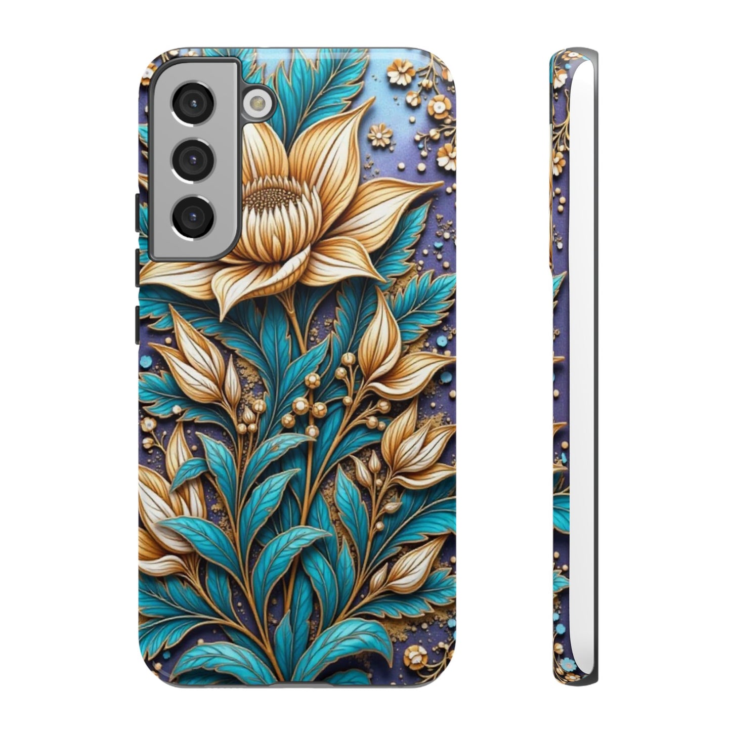 Golden Chrysanthemum: Floral Stained Glass Masterpiece