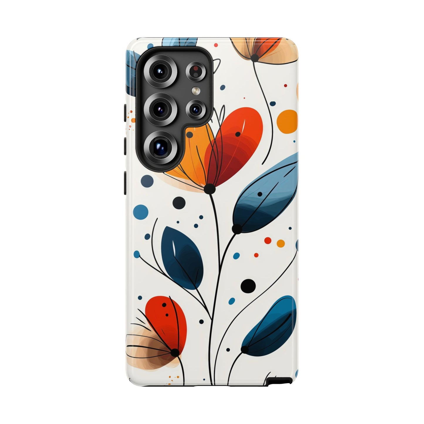Floral Phone Case for iPhone, Samsung & Pixel | Abstract Colorful Flower Design | Vibrant Botanical Protective Cover