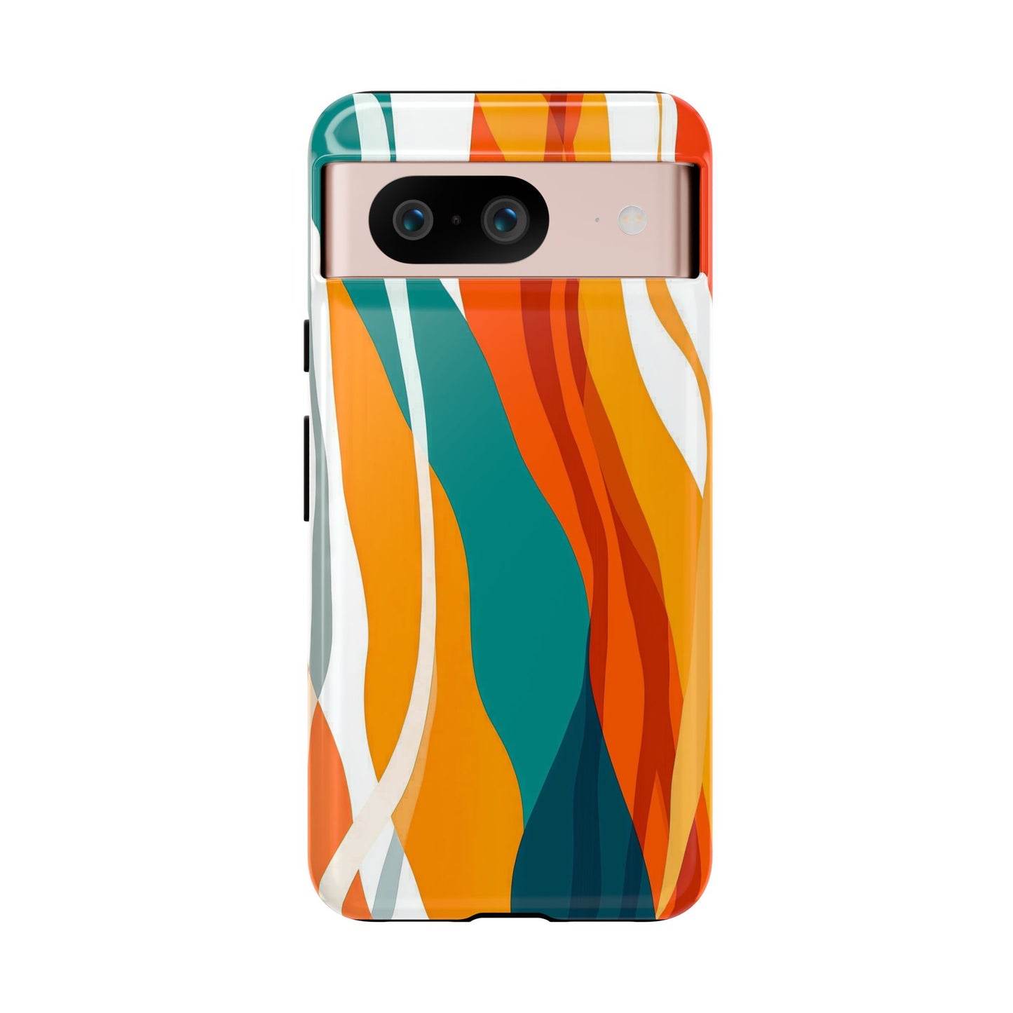 Sunset Waves – Retro Abstract Phone Case for iPhone, Samsung & Pixel