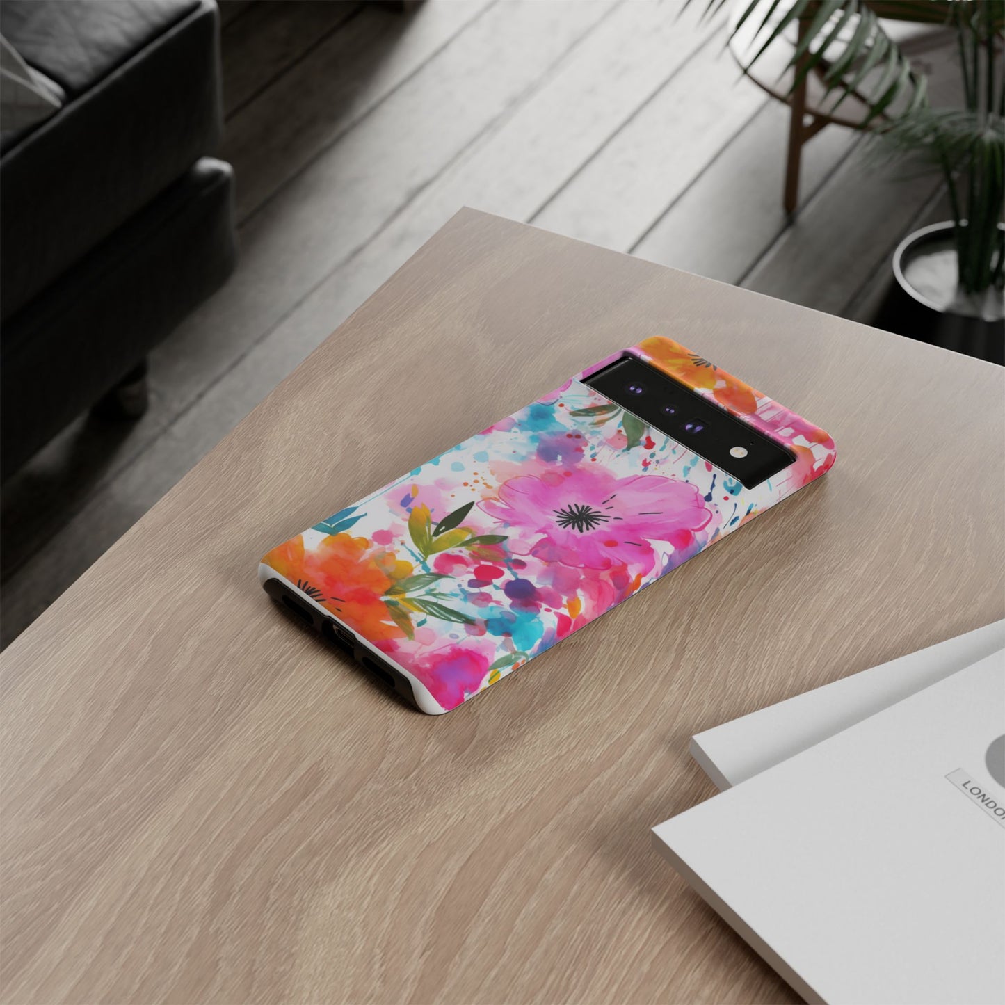 Vibrant Watercolor Floral Phone Case – Artistic & Colorful Design